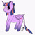 Size: 600x600 | Tagged: safe, artist:kaikodraws, twilight sparkle, alicorn, pony, g4, freckles, glasses, leonine tail, simple background, tail, twilight sparkle (alicorn), white background