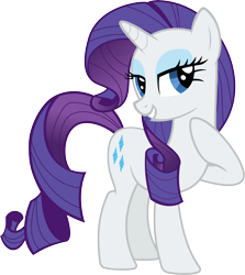 Size: 6039x6760 | Tagged: safe, artist:almostfictional, rarity, pony, unicorn, g4, .svg available, absurd resolution, female, grin, horn, lidded eyes, mare, raised hoof, show accurate, simple background, smiling, solo, transparent background, vector