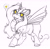 Size: 2847x2763 | Tagged: safe, artist:opalacorn, oc, oc only, oc:piezo, alicorn, pony, robot, robot pony, female, grayscale, heart, looking at you, mare, monochrome, pictogram, simple background, smiling, smiling at you, solo, speech bubble, tongue out, white background