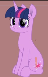 Size: 561x892 | Tagged: safe, artist:k. dale, twilight sparkle, pony, unicorn, g4, female, gray background, horn, movie accurate, simple background, sitting, solo, unicorn twilight, wip