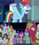 Size: 1278x1440 | Tagged: artist needed, safe, anonymous artist, edit, edited screencap, screencap, apple bloom, applejack, big macintosh, cup cake, fluttershy, granny smith, matilda, pinkie pie, rainbow dash, rarity, scootaloo, spike, sweetie belle, twilight sparkle, alicorn, donkey, dragon, earth pony, pegasus, unicorn, 28 pranks later, g4, parental glideance, :o, alternate ending, alternate scenario, american dad, angry, apple sisters, applejack's hat, bad end, belle sisters, cowboy hat, cutie mark crusaders, female, filly, foal, freckles, hat, horn, idiot, karma, klaus, lockers, male, mare, oh crap, oh my, oh no, open mouth, prank gone wrong, reference, reference in the description, reference to another series, scout uniform, shrunken pupils, siblings, sisters, speech, stallion, talking, this will end in pain, twilight sparkle (alicorn), uh oh, vengeance, wide eyes