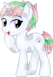 Size: 2116x3101 | Tagged: safe, artist:cranberry-tofu, oc, oc:whisper call, pony, unicorn, crystallized, female, horn, mare, simple background, solo, transparent background, vector