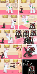 Size: 5000x10000 | Tagged: safe, artist:cranberry-tofu, oc, oc:squeaky pitch, oc:think pink, oc:whisper call, pony, rabbit, animal, comic, species swap