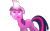 Size: 1280x800 | Tagged: safe, edit, edited screencap, editor:dracoawesomeness, screencap, twilight sparkle, unicorn, a canterlot wedding, g4, my little pony: friendship is magic, season 2, angry, background removed, ears back, female, floppy ears, glowing, glowing horn, horn, looking up, magic, mare, multicolored hair, multicolored mane, multicolored tail, not a vector, open frown, purple body, purple coat, purple eyes, purple fur, purple hair, purple mane, purple tail, simple background, solo, striped hair, striped mane, striped tail, tail, three toned hair, three toned mane, three toned tail, transparent background, unicorn twilight