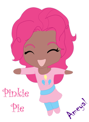 Size: 827x1130 | Tagged: safe, artist:ameyal, pinkie pie, human, g4, clothes, cutie mark on clothes, humanized, simple background, solo, transparent background