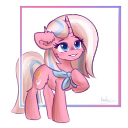 Size: 2000x2000 | Tagged: safe, artist:kindny-chan, clear sky, pony, g4, solo