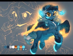 Size: 2195x1685 | Tagged: safe, artist:rrusha, oc, oc only, pegasus, pony, adoptable, coat markings, colored wings, facial markings, reference sheet, solo, watermark, wings