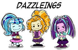Size: 1557x1000 | Tagged: safe, artist:the-park, adagio dazzle, aria blaze, sonata dusk, human, equestria girls, g4, aria blaze is not amused, crossed arms, cute, female, food, frown, hand on hip, looking at you, misspelling, peanuts (comic), pigtails, ponytail, simple background, smiling, smiling at you, sonatabetes, sonataco, style emulation, taco, the dazzlings, trio, trio female, twintails, unamused, white background