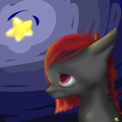 Size: 1024x1024 | Tagged: safe, artist:ferafel, oc, pony, solo, stars