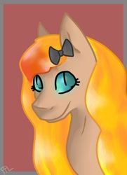 Size: 741x1024 | Tagged: safe, artist:ferafel, oc, pony, female, mare, smiling, solo