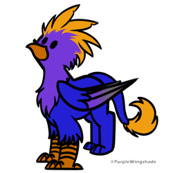 Size: 3000x3000 | Tagged: safe, artist:purple wingshade, part of a set, oc, oc only, oc:grace, griffon, simple background, solo, transparent background