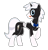 Size: 1303x1363 | Tagged: safe, artist:of-felt-and-cardboard, oc, oc only, oc:creamy twist, unicorn, concave belly, half, horn, male, modular, raised hoof, simple background, slender, solo, stallion, sticker, thin, tongue out, transparent background