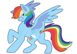 Size: 3622x2586 | Tagged: safe, artist:diiscoo, rainbow dash, pegasus, pony, g4, raised hoof, simple background, solo, transparent background