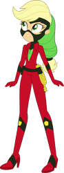 Size: 1290x3465 | Tagged: safe, artist:octosquish7260, applejack, mistress marevelous, human, equestria girls, equestria girls specials, g4, my little pony equestria girls: movie magic, female, power ponies, simple background, solo, superhero, transparent background, vector