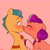 Size: 2480x2480 | Tagged: safe, artist:starburstuwu, hitch trailblazer, sunny starscout, earth pony, pony, g5, blushing, cute, duo, duo male and female, eyes closed, female, heart, male, mane stripe sunny, red background, ship:starblazer, shipping, simple background, straight, surprised