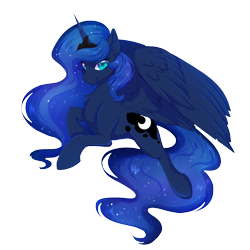 Size: 1500x1500 | Tagged: safe, alternate character, alternate version, artist:serenity, princess luna, alicorn, pony, g4, chest fluff, concave belly, cute, female, large wings, looking at you, mare, partially open wings, pretty, raised hoof, simple background, solo, sparkles, transparent background, wingding eyes, wings