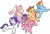 Size: 3960x2724 | Tagged: safe, artist:prixy05, applejack, fluttershy, pinkie pie, rainbow dash, rarity, twilight sparkle, alicorn, earth pony, pegasus, pony, unicorn, g4.5, g5, my little pony: pony life, my little pony: tell your tale, diverse body types, female, g4.5 to g5, generation leap, height difference, horn, mane six, mare, physique difference, simple background, transparent background, twilight sparkle (alicorn), vector