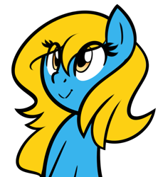 Size: 761x856 | Tagged: safe, artist:furrgroup, oc, oc only, oc:internet explorer, earth pony, pony, ask internet explorer, browser ponies, female, internet explorer, mare, simple background, solo, white background