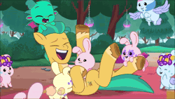 Size: 1920x1080 | Tagged: safe, screencap, hitch trailblazer, jazz hooves, pipp petals, rocky riff, sparky sparkeroni, bunnisus, dragon, earth pony, pegasus, pony, rabbit, bunnisi beauties, g5, my little pony: tell your tale, spoiler:g5, spoiler:my little pony: tell your tale, spoiler:tyts02e08, admiring, animated, awww, baby, baby dragon, brown mane, closed mouth, critter magnet, cute, duo, duo male and female, eyes closed, female, heart, hitchbetes, hoof over mouth, laughing, light, looking at something, male, mare, open mouth, pink background, shiny, shiny eyes, simple background, sound, sparkly eyes, squishy cheeks, stallion, tickling, webm, wingding eyes