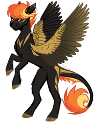 Size: 1280x1516 | Tagged: safe, artist:pixelberrry, oc, oc only, oc:firecracker, pegasus, pony, female, mare, simple background, slender, solo, thin, transparent background