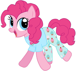 Size: 863x806 | Tagged: safe, artist:rydersimmer, pinkie pie, earth pony, g4, clothes, cute, daaaaaaaaaaaw, female, pajamas, simple background, sleepover, solo, transparent background