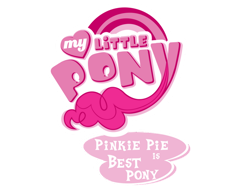 Size: 828x621 | Tagged: safe, artist:thebronypony123, pinkie pie, g4, logo, my little pony logo, pinkie pie is best pony, simple background, solo, transparent background