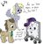 Size: 1000x1000 | Tagged: safe, artist:wolferahm, color edit, edit, editor:princess-paige-place-of-fun, derpy hooves, doctor whooves, rarity, time turner, earth pony, pegasus, pony, unicorn, g4, colored, confused, darling, dialogue, doctor who, female, flying, horn, lady cassandra, male, mare, necktie, simple background, smiling, spread wings, stallion, wat, white background, wings