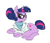 Size: 1394x1202 | Tagged: safe, artist:cheesesauce_45, sci-twi, twilight sparkle, pony, unicorn, equestria girls, g4, clothes, equestria girls ponified, female, glasses, hair bun, horn, lab coat, lidded eyes, looking at you, lying down, mare, multicolored hair, multicolored mane, narrowed eyes, pixel-crisp art, ponified, purple coat, purple eyes, simple background, sitting, smiling, smiling at you, solo, sweater, tail, tail bun, unicorn horn, unicorn sci-twi, white background, wingding eyes