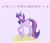 Size: 2048x1781 | Tagged: safe, artist:junko volkova, edit, twilight sparkle, alicorn, pony, g4, positive ponies, purple background, raised hoof, simple background, solo, text edit, translation, twilight sparkle (alicorn)