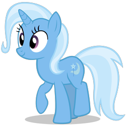 Size: 2240x2220 | Tagged: safe, alternate version, artist:zslnews, trixie, pony, unicorn, g4, female, horn, raised hoof, simple background, smiling, solo, transparent background, vector