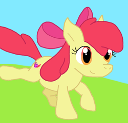 Size: 750x722 | Tagged: safe, artist:cmara, apple bloom, earth pony, pony, g4, apple bloom's bow, bow, female, filly, foal, hair bow, solo