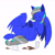 Size: 2000x2000 | Tagged: safe, artist:erein, oc, oc only, oc:star shine, pegasus, pony, belly, christmas, colored, commission, cookie, cute, ears up, eyes closed, female, flat colors, food, happy, high res, holiday, hooves on belly, implied stuffing, lying down, milk, multicolored hair, pegasus oc, round belly, simple background, smiling, solo, stuffed belly, white background, wings