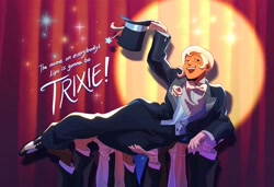 Size: 2048x1402 | Tagged: safe, artist:tulliok, trixie, human, the grand galloping 20s, g4, alternate universe, chicago (musical), female, humanized, musical, solo, spotlight, trans female, trans trixie, transgender