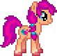 Size: 82x80 | Tagged: safe, artist:botchan-mlp, sunny starscout, earth pony, pony, derpibooru, g4, g5, animated, april fools 2024, desktop ponies, female, g5 to g4, generation leap, mare, meta, pixel art, simple background, solo, sprite, transparent background