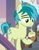 Size: 495x627 | Tagged: safe, edit, edited screencap, screencap, sandbar, earth pony, pony, a matter of principals, g4, april fools 2024, desktop ponies, male, pixel art, self paradox, self ponidox, sprite, stallion