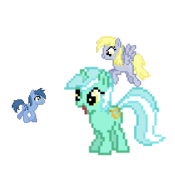 Size: 3464x3464 | Tagged: safe, blues, derpy hooves, lyra heartstrings, noteworthy, earth pony, pegasus, pony, unicorn, g4, horn, simple background, transparent background