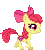 Size: 76x84 | Tagged: safe, artist:moonlight bloom, artist:ponynoia, edit, apple bloom, earth pony, pony, g4, animated, apple bloom's bow, bow, desktop ponies, female, filly, foal, gif, hair bow, loop, perfect loop, pixel art, simple background, solo, sprite, transparent background, trotting, walking