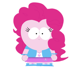 Size: 1175x1135 | Tagged: safe, pinkie pie, equestria girls, g4, simple background, solo, south park, style emulation, transparent background