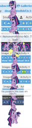Size: 172x667 | Tagged: safe, artist:starsteppony, derpy hooves, twilight sparkle, alicorn, pegasus, pony, unicorn, derpibooru, g4, april fools, april fools 2024, crossed hooves, desktop ponies, dialogue, duo, female, folded wings, grumpy, grumpy twilight, horn, mare, meta, mouse cursor, multeity, pixel art, ponies riding ponies, ponies riding ponies riding ponies, ponies riding ponies riding ponies riding ponies, pony pile, riding, self riding, sitting, smiling, sparkle sparkle sparkle, spread wings, sprite, standing, tower of pony, twilight sparkle (alicorn), twilight stackle, upside down, we need to go deeper, wings