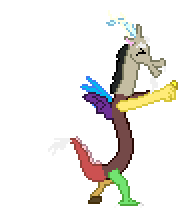 Size: 190x212 | Tagged: artist needed, safe, discord, g4, animated, april fools 2024, cute, dancing, desktop ponies, discute, gif, pixel art, simple background, solo, sprite, transparent background