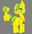 Size: 468x490 | Tagged: safe, artist:fuyonaemonilla, oc, oc only, oc:lemon drop, earth pony, pony, bronycon, bronycon 2019, blushing, gray background, lanyard, male, rule 63, simple background, solo