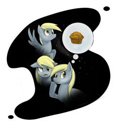Size: 1000x1000 | Tagged: safe, artist:pumadriftcat, derpy hooves, pegasus, pony, g4, food, muffin, simple background, transparent background