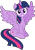 Size: 2048x2948 | Tagged: safe, alternate version, artist:jp, derpibooru exclusive, twilight sparkle, alicorn, pony, amending fences, g4, season 5, .svg available, female, grin, looking at you, simple background, sitting, smiling, solo, spread wings, svg, transparent background, twilight sparkle (alicorn), vector, wings