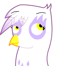 Size: 405x411 | Tagged: safe, gilda, griffon, g4, female, looking up, simple background, solo, white background