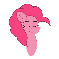 Size: 3000x3000 | Tagged: safe, artist:happyb0y95, pinkie pie, earth pony, pony, g4, bust, eyelashes, eyes closed, female, high res, mare, portrait, simple background, smiling, solo, white background