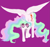 Size: 1819x1728 | Tagged: safe, artist:midnightmoon1986, princess celestia, alicorn, pony, g4, cloven hooves, colored, creepy, female, glare, looking at you, mare, purple background, raised hoof, simple background, solo, spread wings, tail, unshorn fetlocks, wings