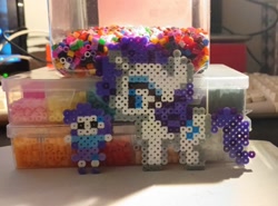 Size: 1460x1080 | Tagged: safe, artist:twilyset_, human, unicorn, equestria girls, g4, female, horn, humanized, irl, mare, perler beads, photo