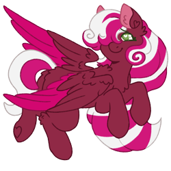 Size: 1000x1000 | Tagged: safe, artist:kazmuun, oc, oc only, oc:love ribbons, pegasus, pony, colored wings, female, mare, simple background, solo, transparent background, two toned wings, wings