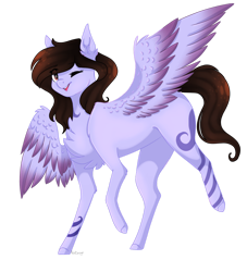 Size: 1024x1127 | Tagged: safe, artist:pixelberrry, oc, oc only, pony, female, mare, one eye closed, simple background, solo, transparent background, wink
