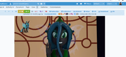 Size: 1267x577 | Tagged: safe, artist:gaelgaming1, artist:rainofbladess, queen chrysalis, changeling, changeling queen, equestria girls, g4, 3d, crown, equestria girls-ified, jewelry, meta, pixel art, regalia